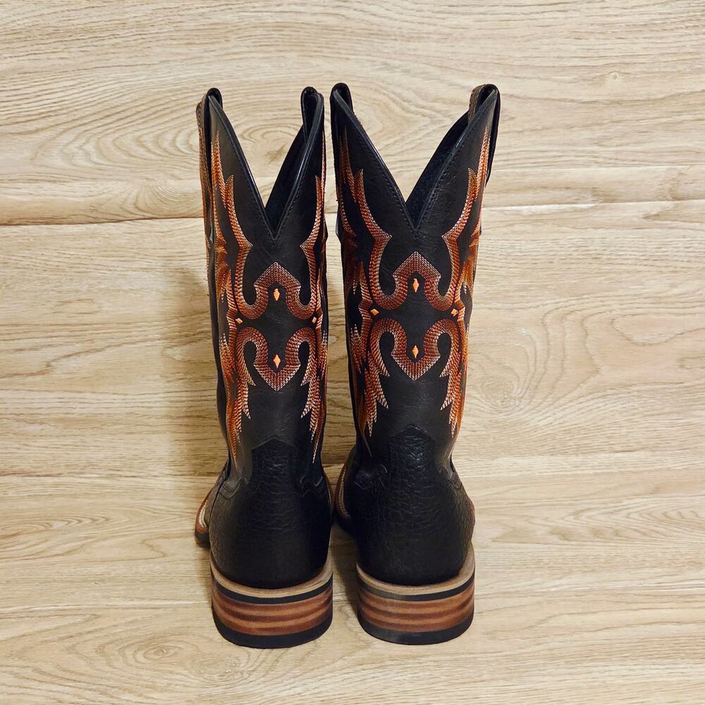 Ariat Tombstone Black Leather Square Toe Western Cowboy Boots Mens Size 12D - Picture 5 of 8